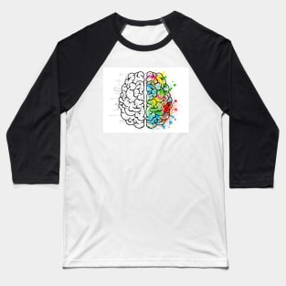 Brain Halves Math and Art Baseball T-Shirt